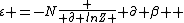 \varepsilon =-N\frac { \partial lnZ }{ \partial \beta }
