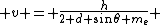 v = \frac{h}{2 d \sin{\theta} m_e}